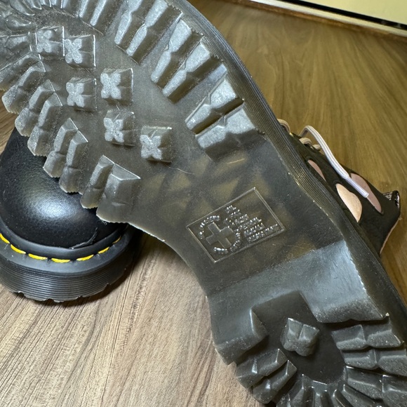 Dr marten Black and Purple Heart Boots - Picture 4 of 5